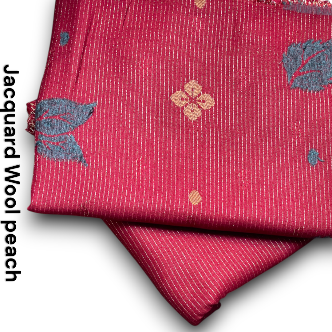 Jacquard Wool Peach 2PC Unstitched Suit