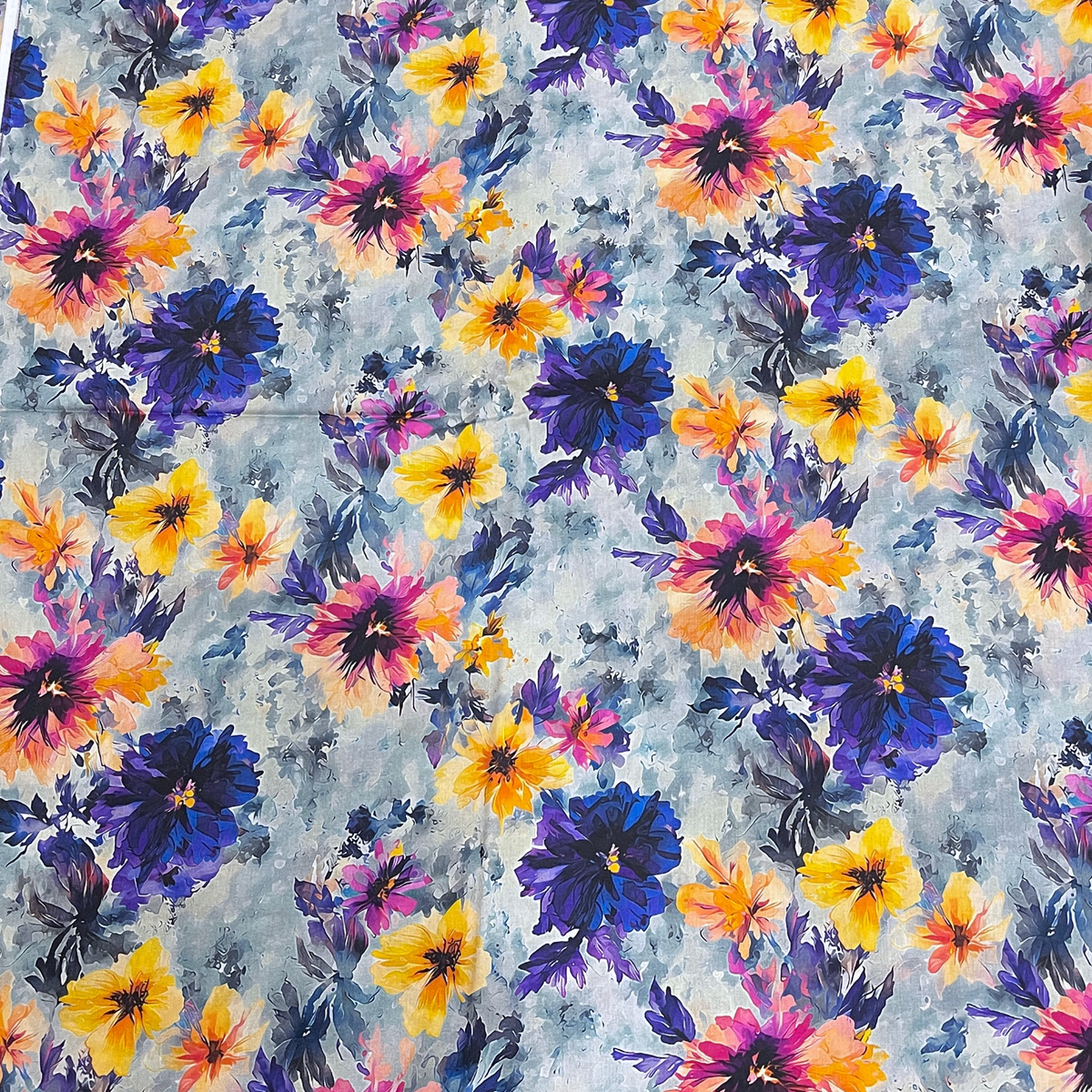 Linen 2pc - Vibrant Watercolor Bloom Print