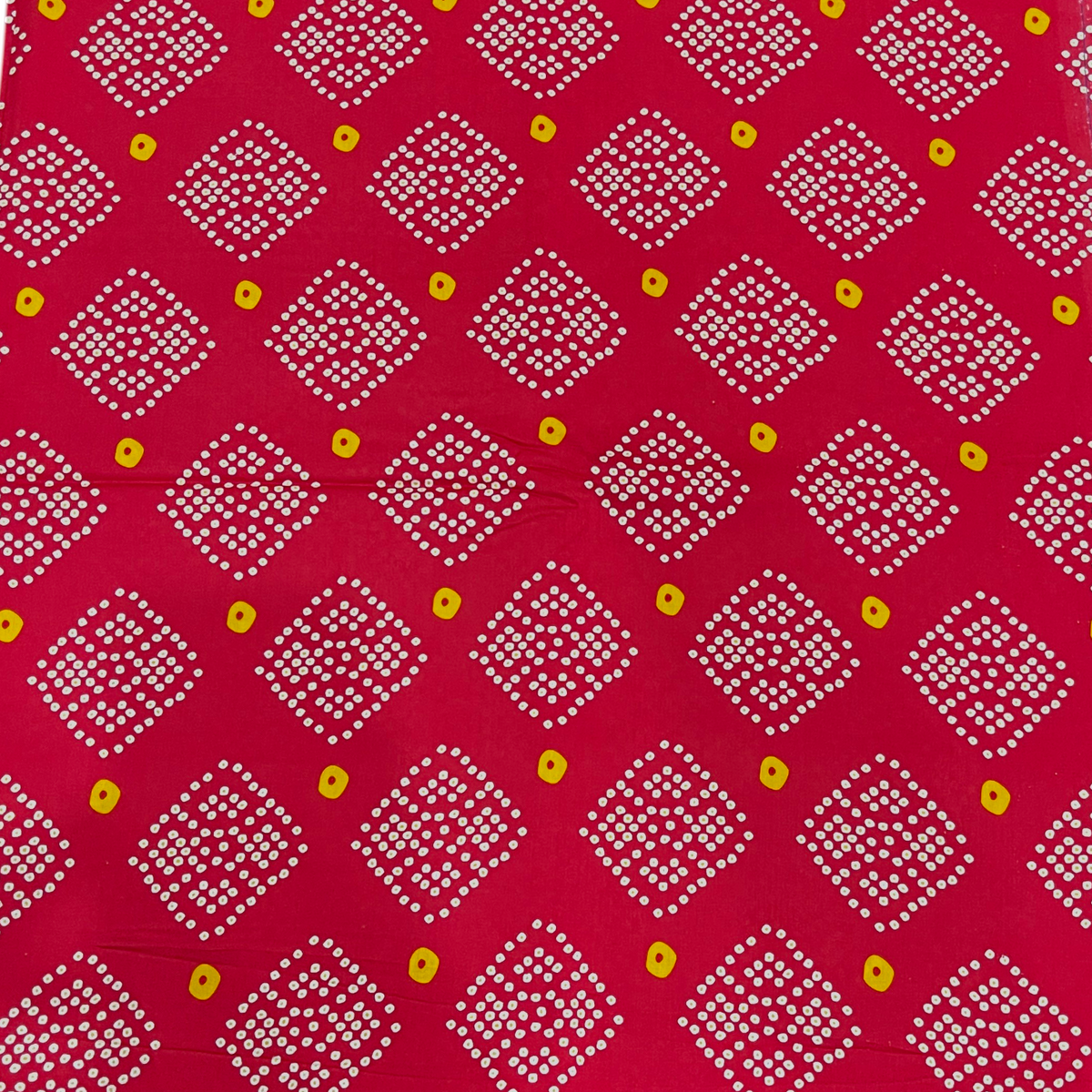 Linen 2pc - Crimson Bandhani Print