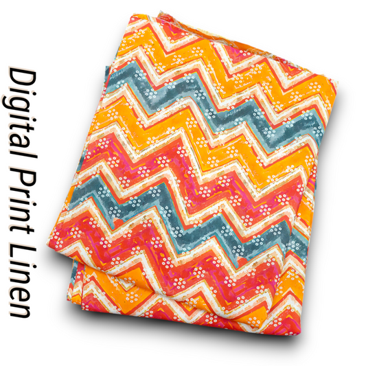 Linen 2pc - Boho Chevron Print