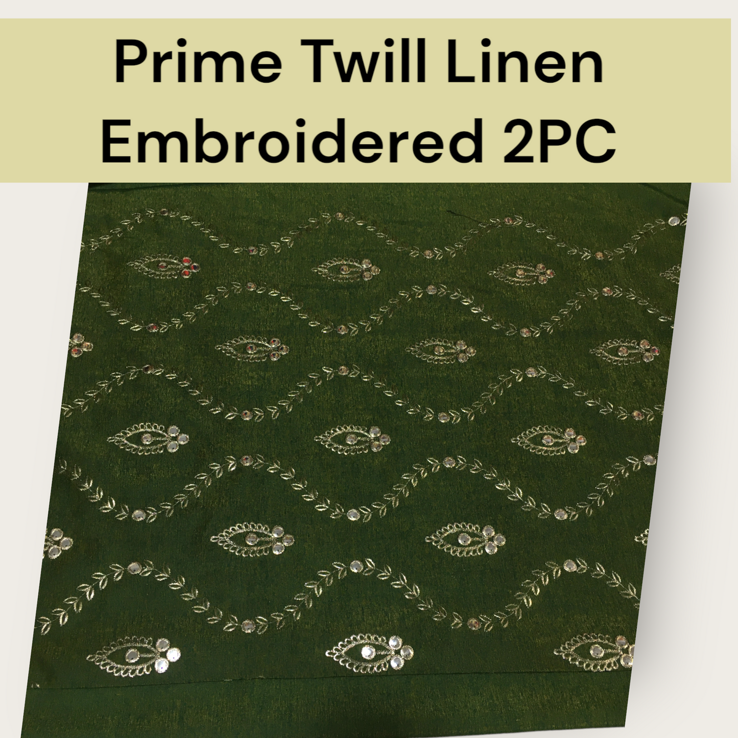 Prime Twill Linen Embroidered 2PC