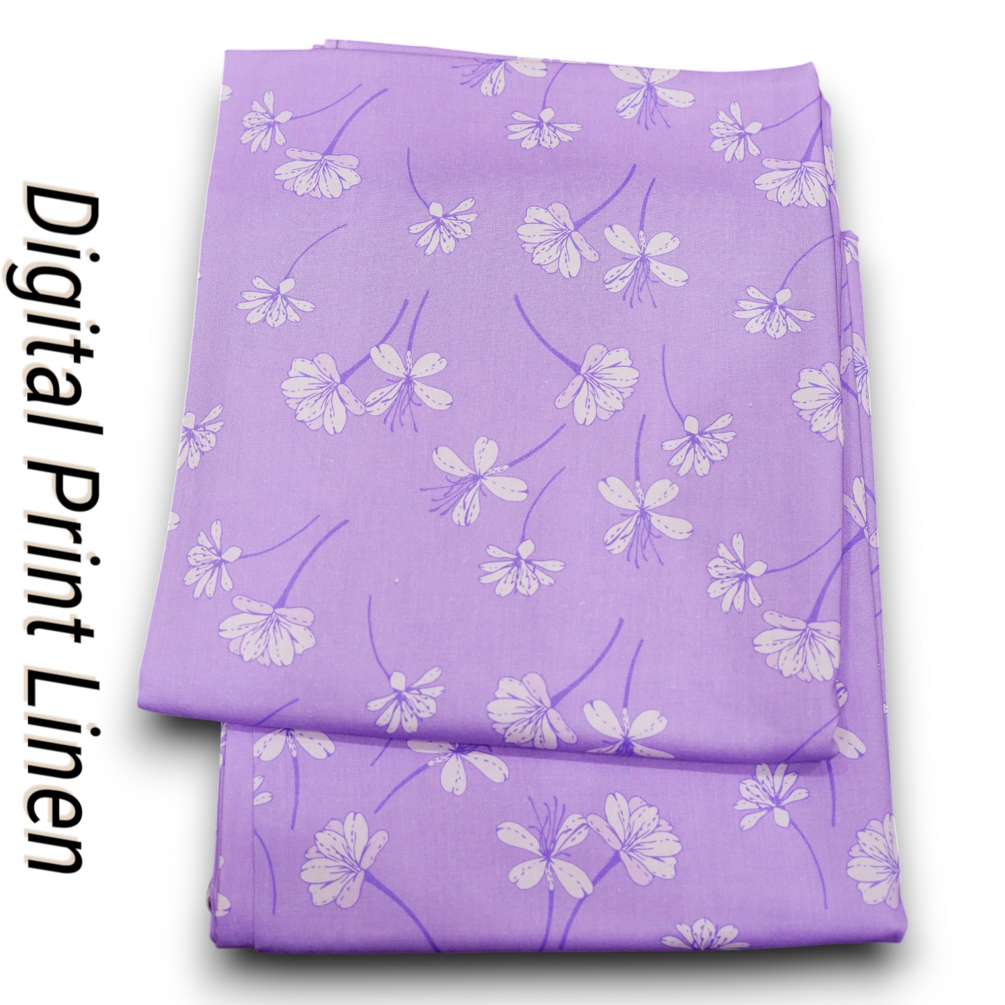 Linen 2pc - Lavender Floral Digital Print