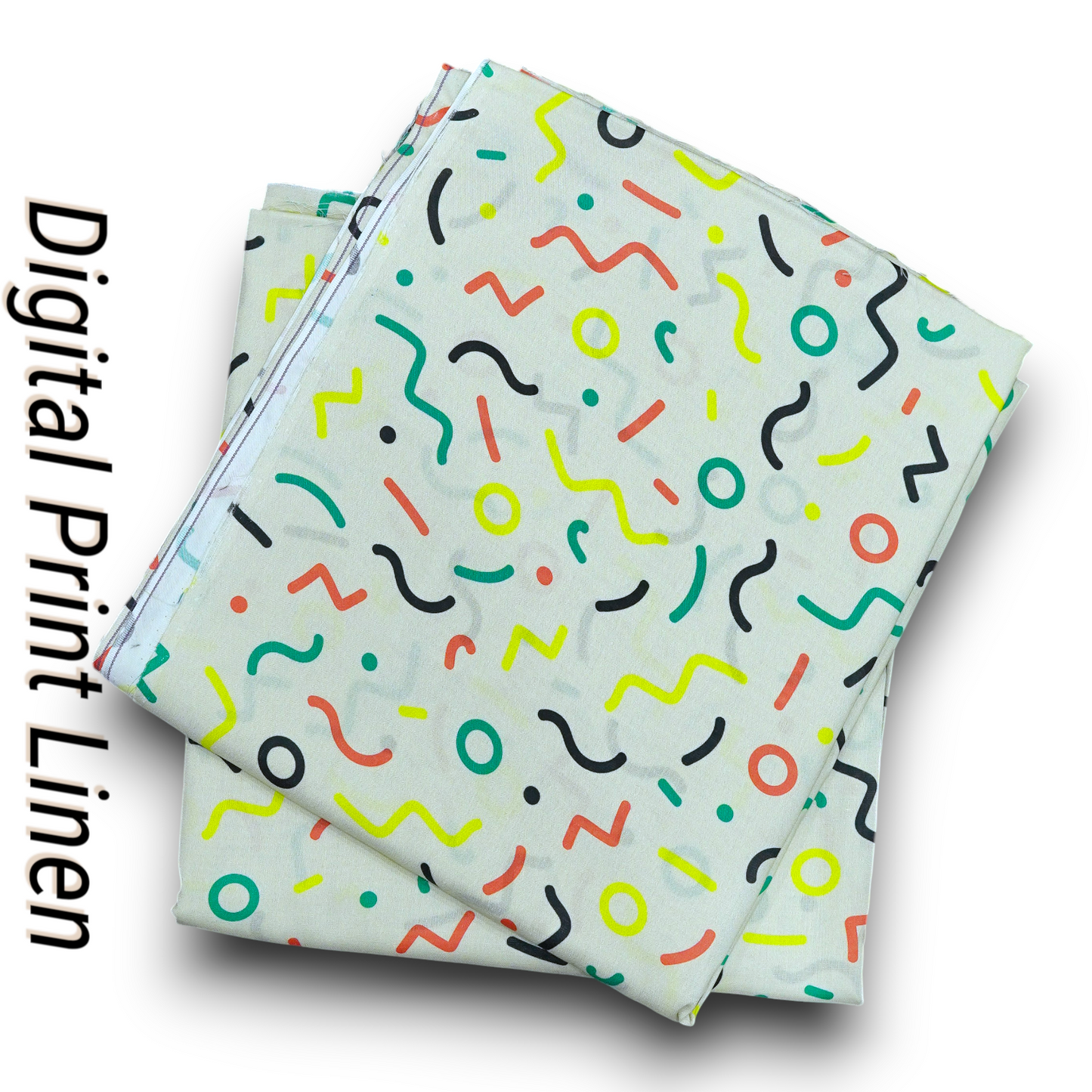 Linen 2pc - Retro Geometric Print