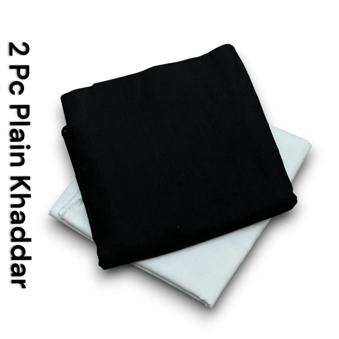 Khaddar 2pc - Black Shirt & White Trouser
