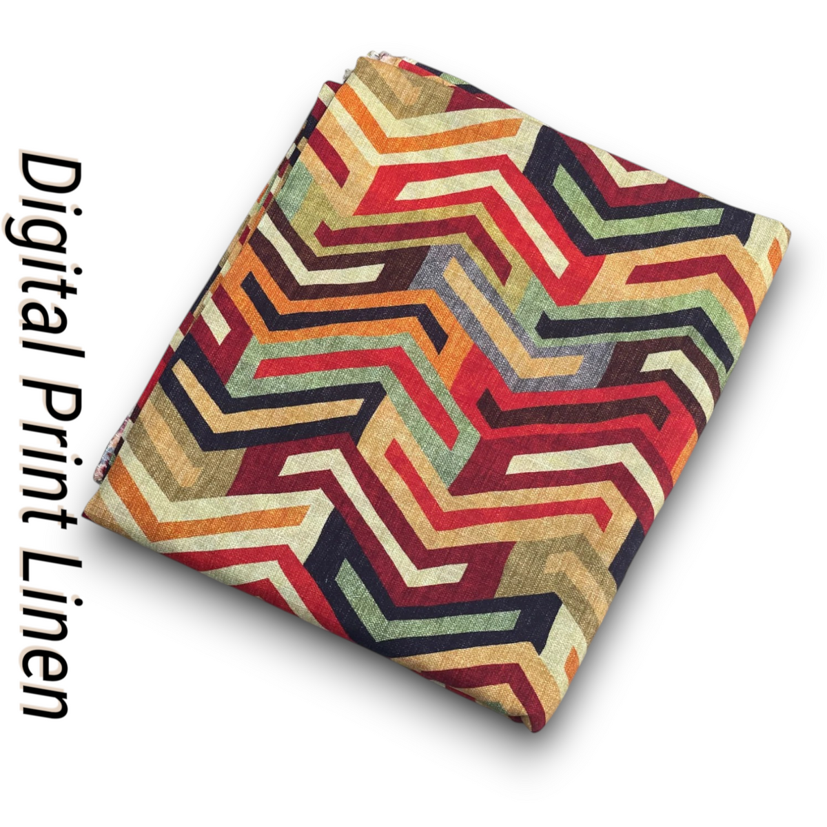 Linen 2pc - Geometric Chevron Digital Print